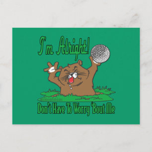 Cartão Postal Gopher e Golfball