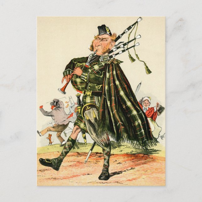 Cartão Postal Gordon Highlanders - Piper (Frente)