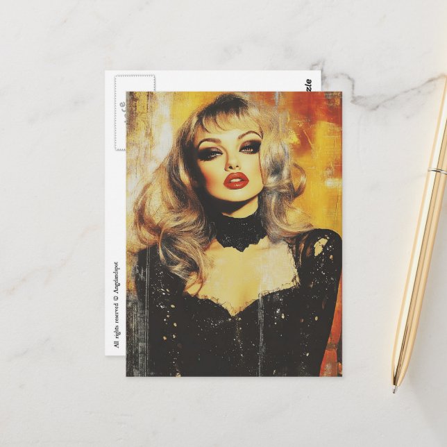 Cartão Postal Gorgeous blond woman  (Frente/Verso In Situ)