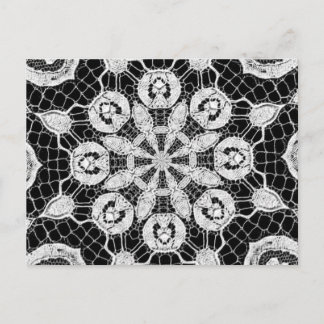 Cartão Postal Gorgeous Elegant Lace Abstrato Art Patterno