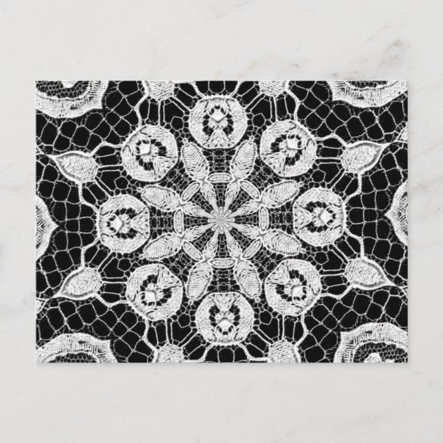 Cartão Postal Gorgeous Elegant Lace Abstrato Art Patterno (Frente)