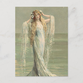 Cartão Postal Gorgeous Vintage Sea Goddese
