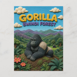 Cartão Postal Gorilla Bwindi Forest Modern KlayKoo