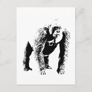 Cartão Postal Gorilla Pop Art