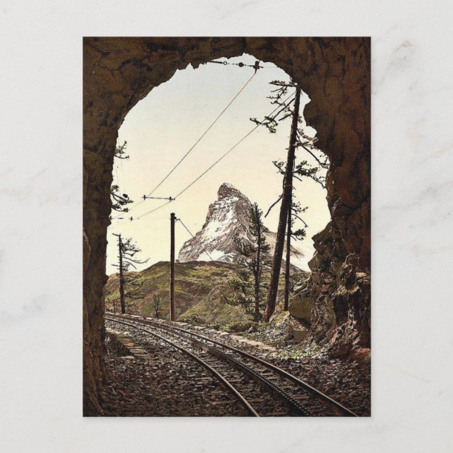 Cartão Postal Gornergrat Rail, Matterhorn do túnel (Frente)