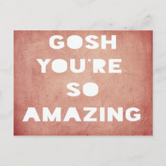 Cartão Postal Gosh,Cartão-postal incrível