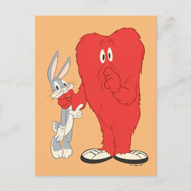 Cartão Postal Gossamer Holding BUGS BUNNY™ (Frente)