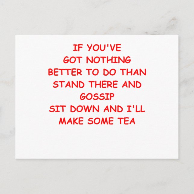 CARTÃO POSTAL GOSSIP (Frente)