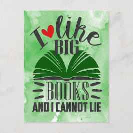 Cartão Postal Gosto De Livros Grandes
