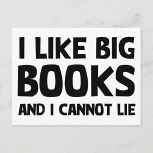 Cartão Postal Gosto De Livros Grandes