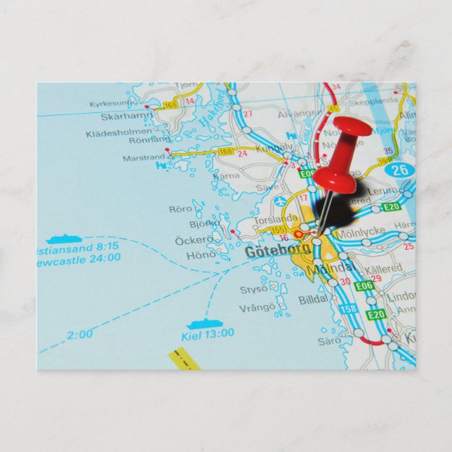 Cartão Postal Gotemburgo, Gotemburgo, Suecia (Frente)