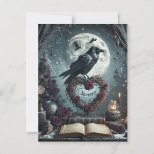 Cartão Postal Gothic Nevermore Raven