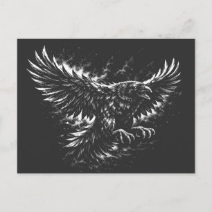 Cartão Postal Gothic Raven – por BurnsInHell