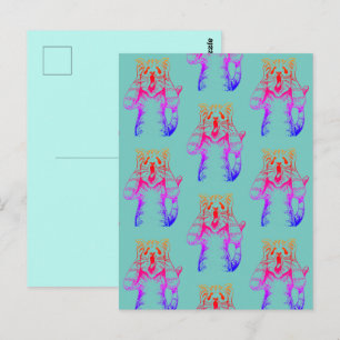 CARTÃO POSTAL GÓTICO HORROR CAT DRAMA, ALGUÉM MOVEU CAIXA DE LIT