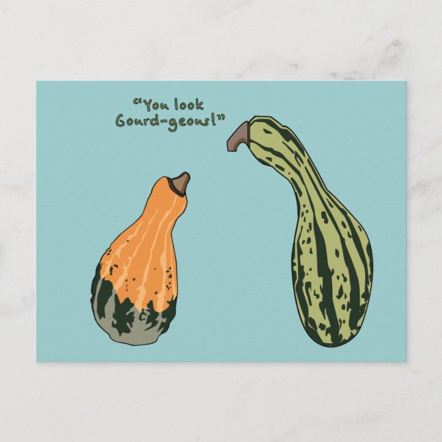 Cartão Postal Gourd-geous (Frente)