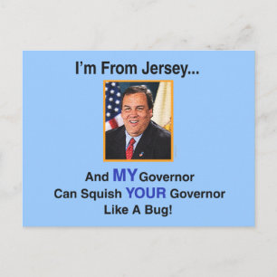 Cartão Postal Gov. Chris Christie Postcard
