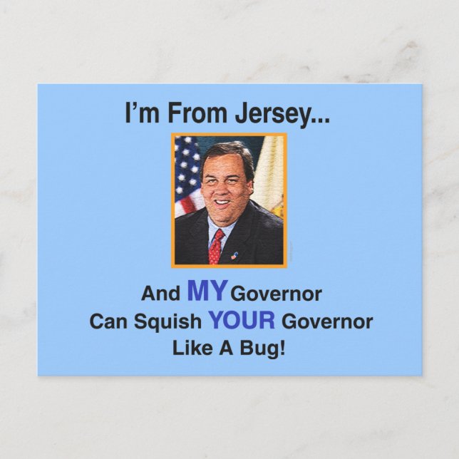 Cartão Postal Gov. Chris Christie Postcard (Frente)