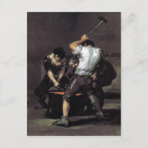Cartão Postal Goya, The Forge c. 1819 Oil on canvas, 191 x 121 c