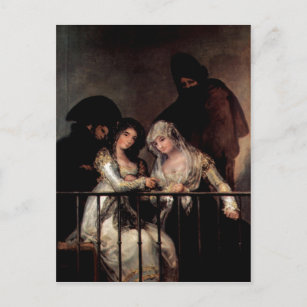 Cartão Postal Goya y Lucientes, Francisco de Majas em Balcony 