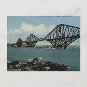 Cartão Postal Grã-Bretânia Antiga, Edimburgo, Ponte Forth