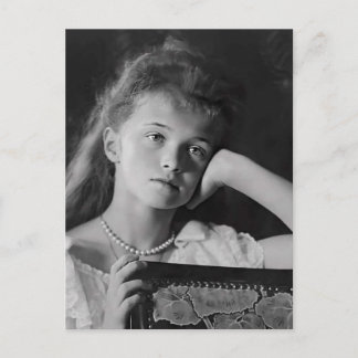 Cartão Postal Grã-Duquesa Olga da Rússia filha do tsar Romanov