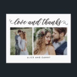 Cartão Postal Graças amor EDITÁVEL COR Obrigado Cartão-Postal<br><div class="desc">Enviar sua nota de agradecimento será uma brisa com este obrigado e chique que você faz. Visite nossa sala de exposição de designs em WWW.BERRYBERRYSWEET.COM</div>