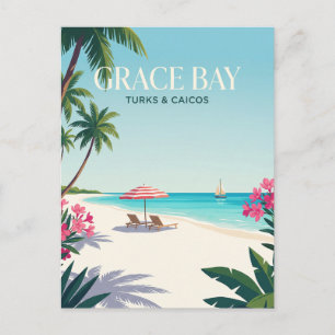 Cartão Postal Grace Bay Turcas e Caicos