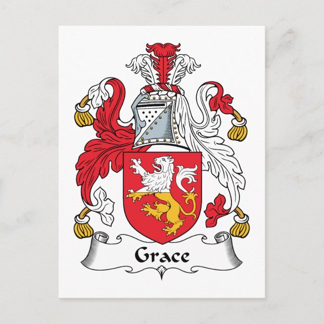 Cartão Postal Grace Family Crest (Frente)