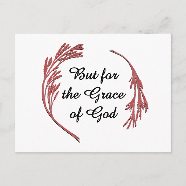 Cartão Postal Grace Of God Recovery Slogan Inspirational Say (Frente)