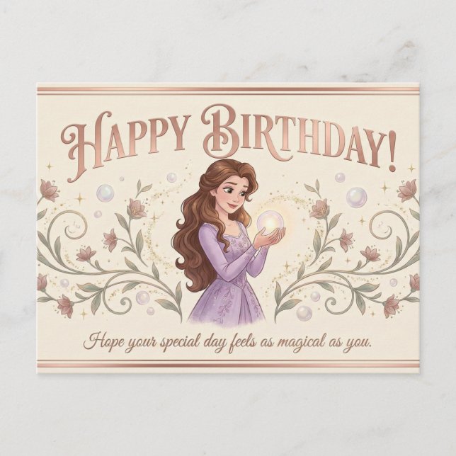Cartão Postal Graceful Moments Birthday Card for Women (Frente)