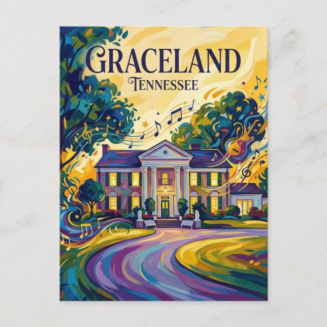 Cartão Postal Graceland Tennessee (Frente)