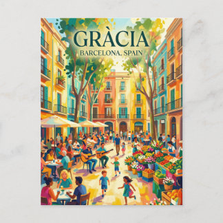 Cartão Postal Gràcia Espanha