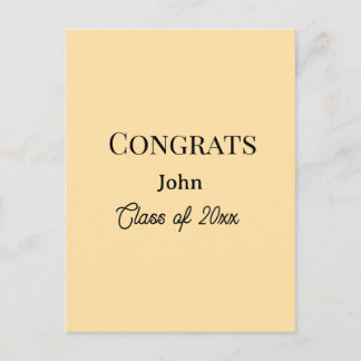Cartão Postal grad boy add name congrats date year text