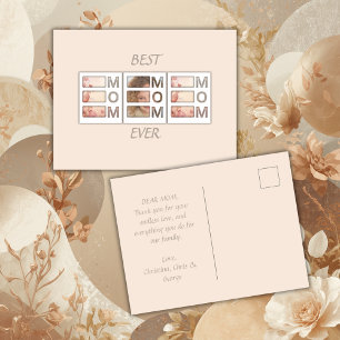 Cartão Postal Grade 3 Foto Moderno Dia das Mães Lembrança