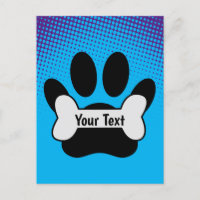 Gradiente de impressão de pata de cachorro e osso