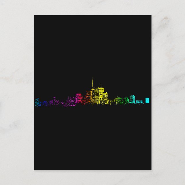 Cartão Postal Gradiente Toronto Skyline (Frente)