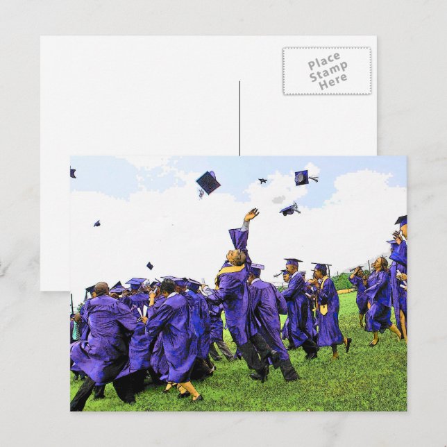Cartão Postal Graduação Classe de Foto Afro-Americana 20XX (Frente/Verso)
