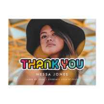 Graduação colorida dos anos 90 Obrigado foto