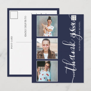 Cartão Postal Graduação da Colagem de Fotos 2022 Obrigado Mari