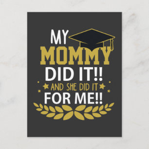 Cartão Postal Graduação da Mãe Apreciação Família Escola Mãe