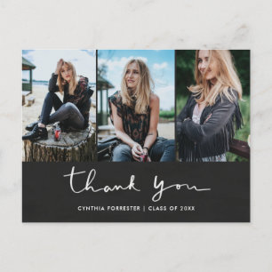 Cartão Postal Graduação De Chalkboard Obrigado Foto De Tipografi