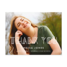 Graduação de deco de arte retrô Obrigado foto