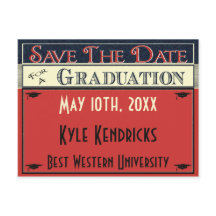 Graduação De Estilo Vintage Salvar A Data