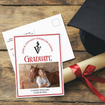 Graduação de Foto da Escola Veterinária Vermelha N