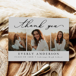 Cartão Postal Graduação de Foto de Roteiro Moderno Obrigado
