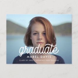 Cartão Postal Graduação de Foto minimalista