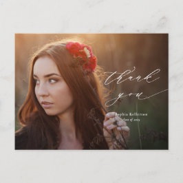 Cartão Postal Graduação de Foto por Sobreposição de Caligrafia O