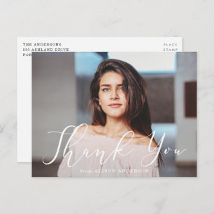 Cartão Postal Graduação de Fotos com Letras Brancas Momentosas M