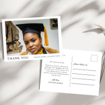 Graduação de Fotos de Script Moderno Obrigado