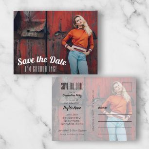 Cartão Postal Graduação de Fotos Salvar a Data